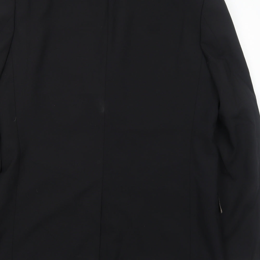 Marks and Spencer Mens Black Polyester Jacket Suit Jacket Size 40 Regular