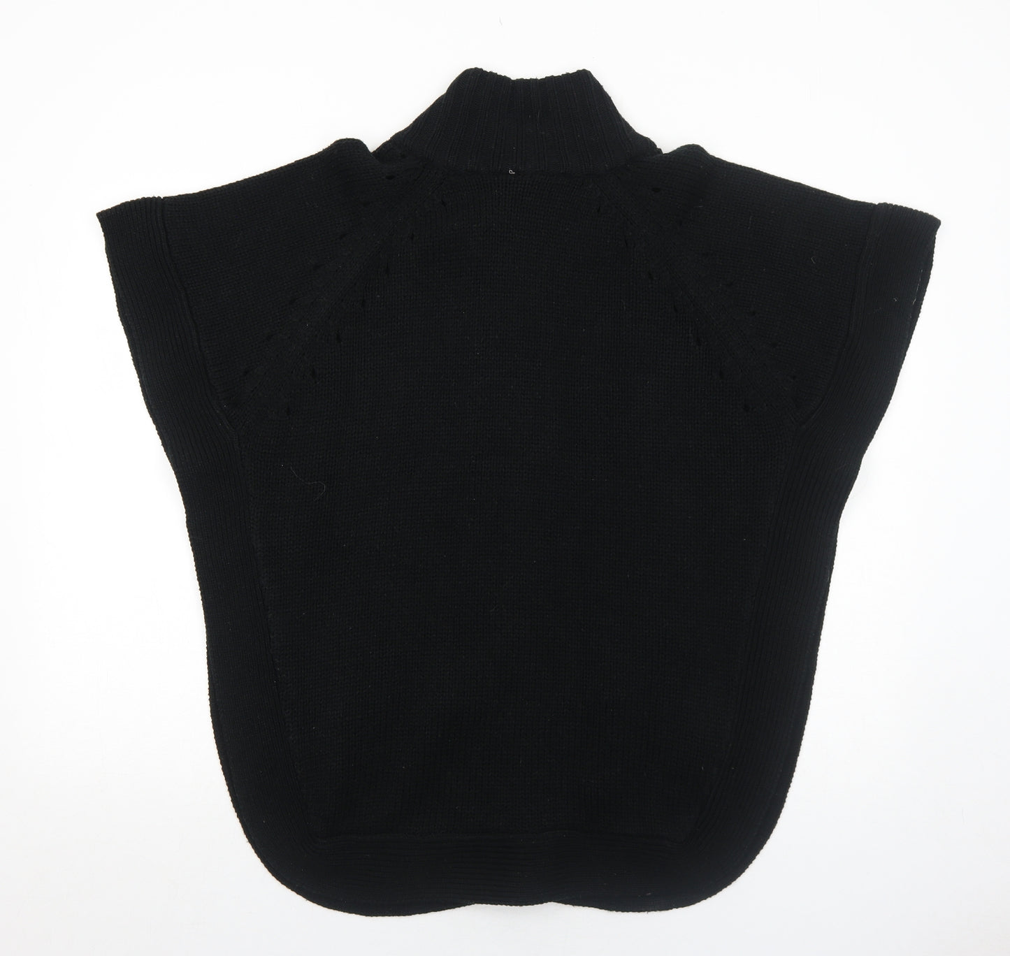 Cotton Traders Womens Black Round Neck Acrylic Cardigan Jumper Size 10 - Size 10-12