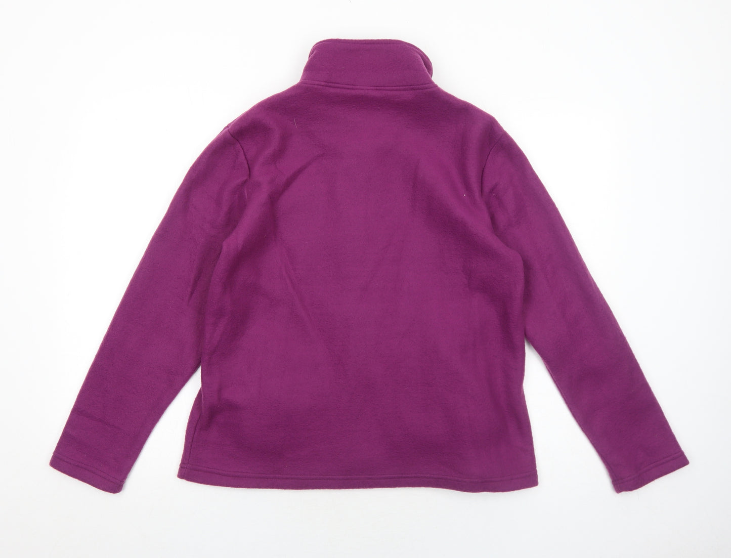 Anne De Lancay Womens Purple Jacket Size S Zip - Flower Detail