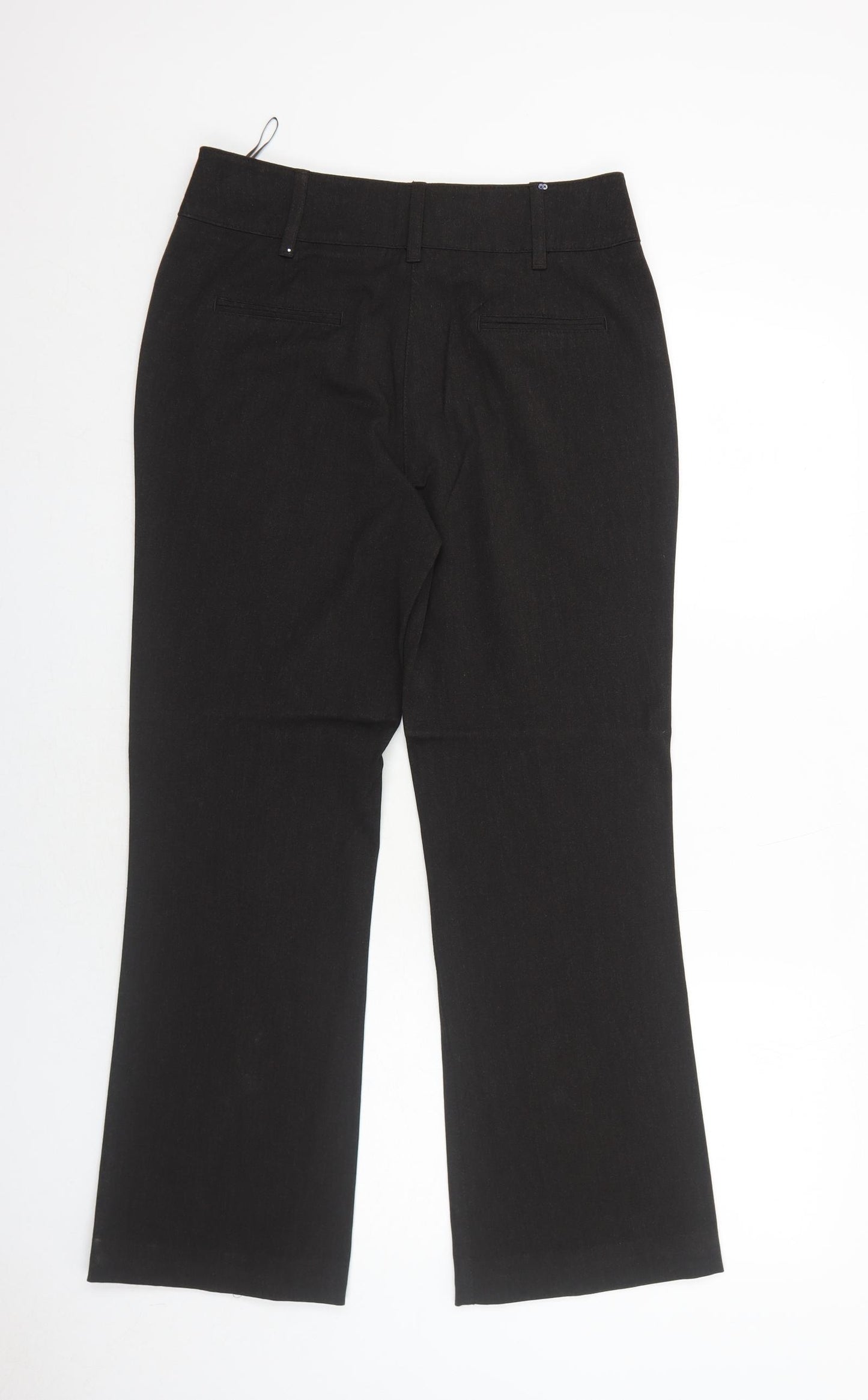Per Una Womens Brown Polyester Trousers Size 10 Regular Zip