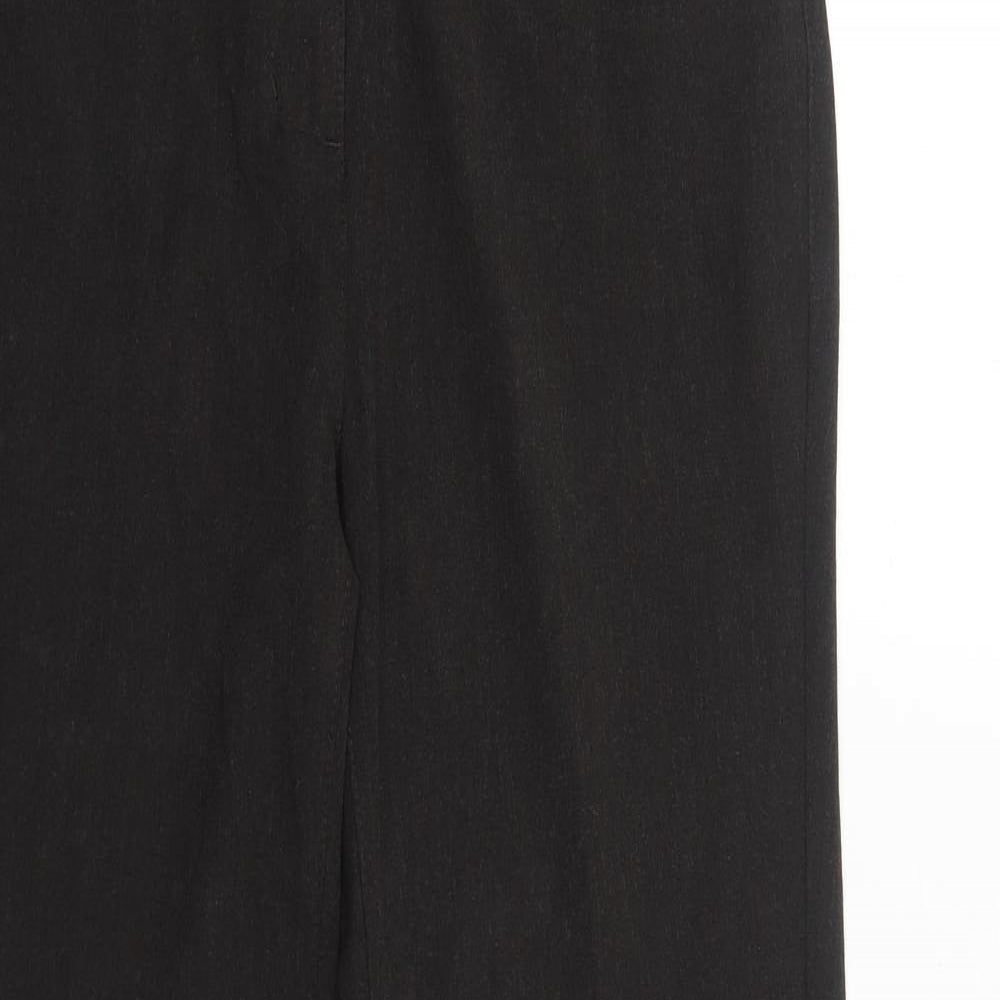 Per Una Womens Brown Polyester Trousers Size 10 Regular Zip