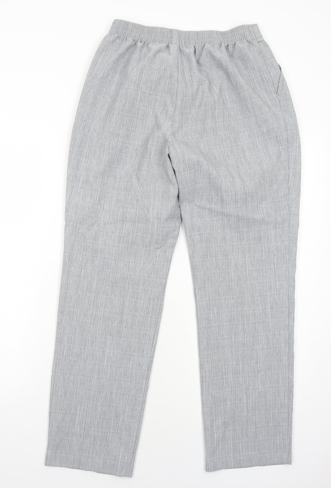 Marks and Spencer Womens Grey Polyester Trousers Size 12 Regular
