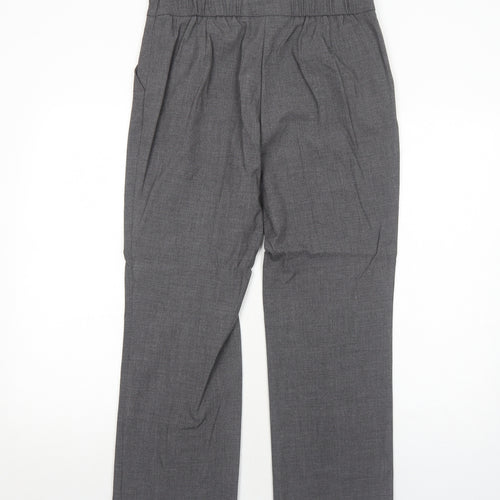 Marks and Spencer Womens Grey Polyester Trousers Size 12 Regular Zip