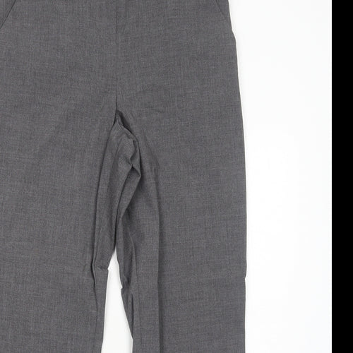Marks and Spencer Womens Grey Polyester Trousers Size 12 Regular Zip