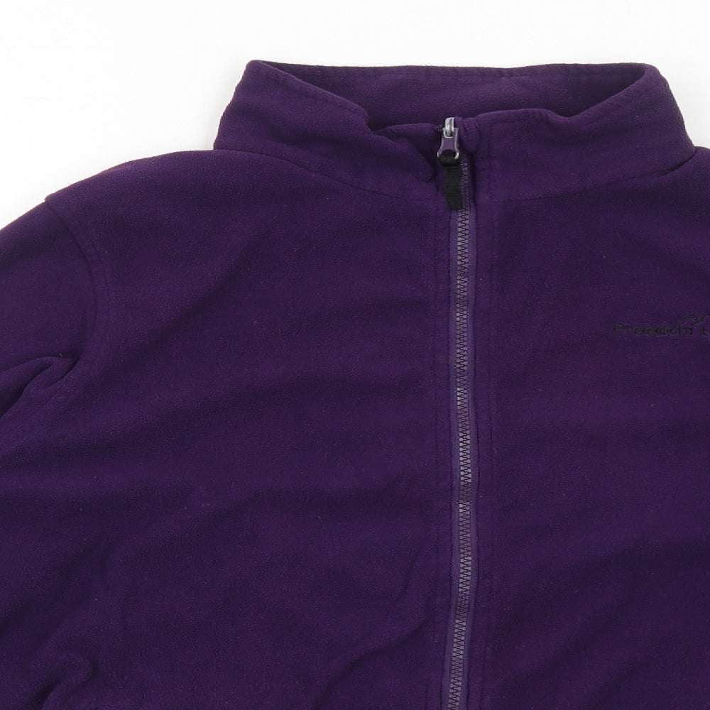 Freedom Trail Womens Purple Jacket Size 14 Zip