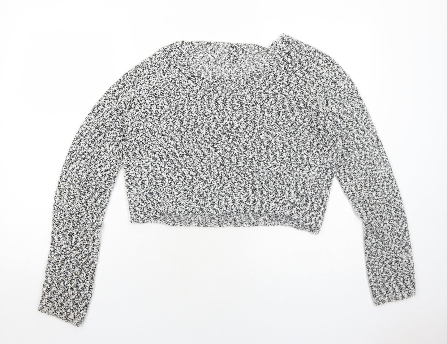 H&M Womens Black Round Neck Polyester Pullover Jumper Size M