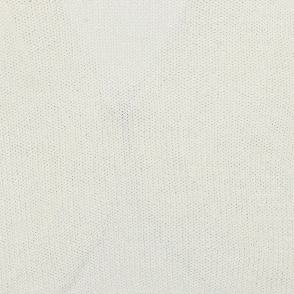 Casamia Womens White V-Neck Acrylic Cardigan Jumper Size S