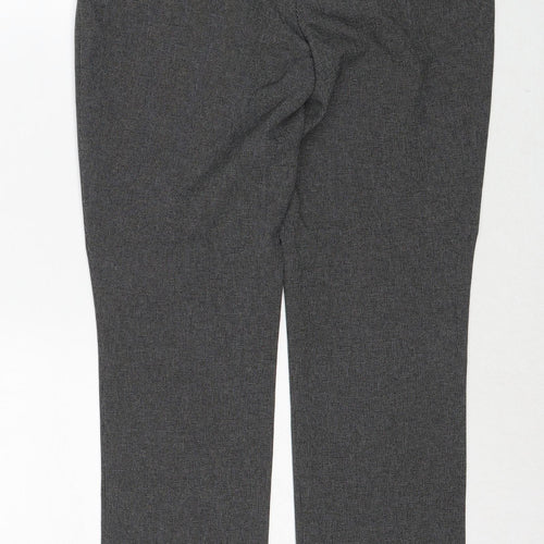 South Womens Black Polyester Trousers Size 8 Regular Zip