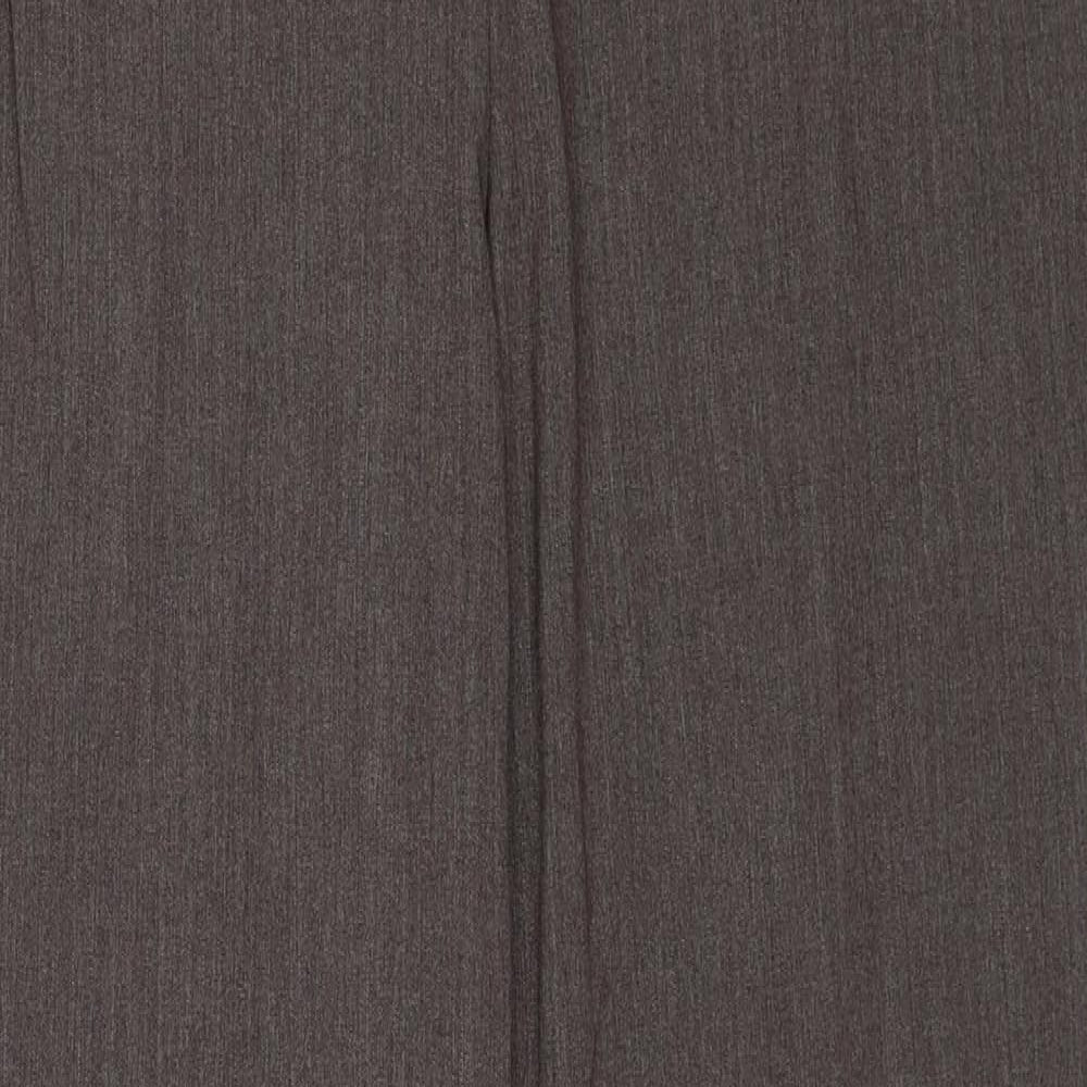 Marks and Spencer Womens Beige Polyester Trousers Size 12 Regular Zip