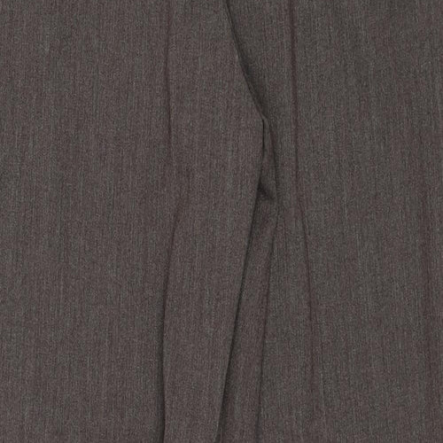 Marks and Spencer Womens Beige Polyester Trousers Size 12 Regular Zip
