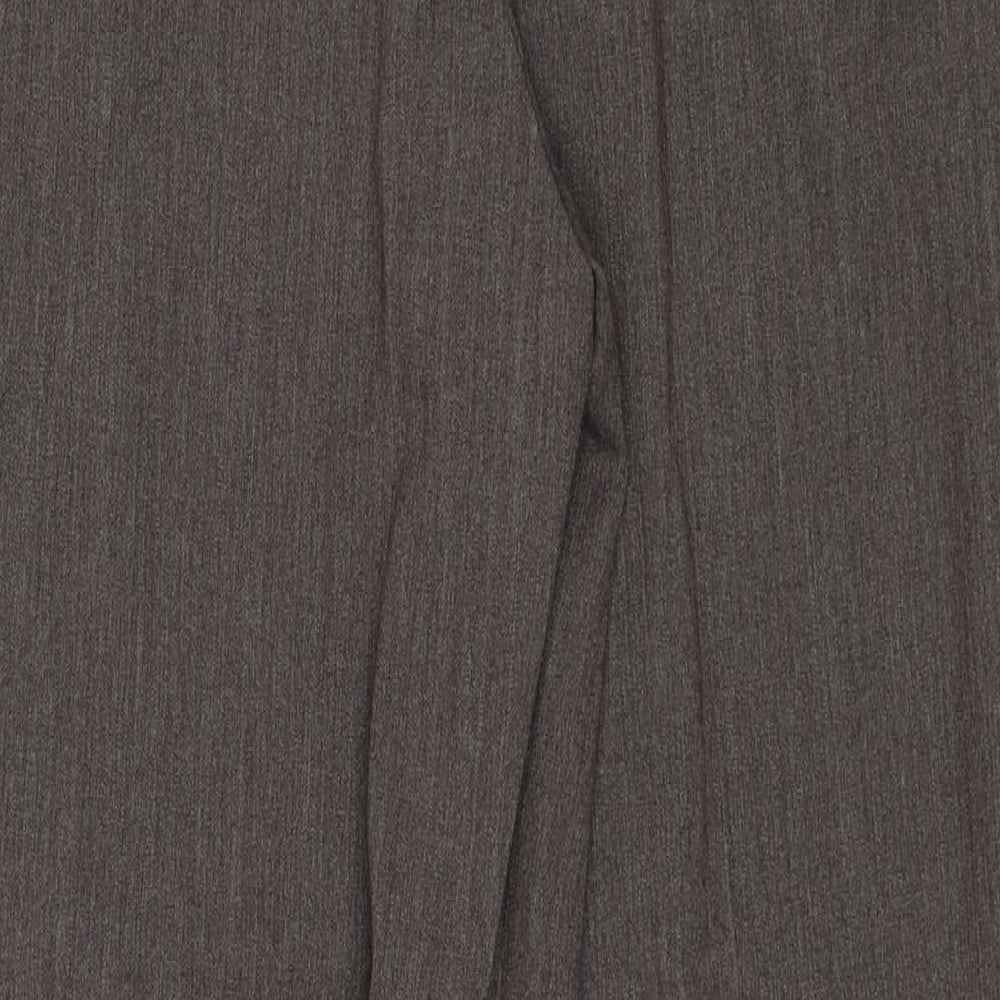 Marks and Spencer Womens Beige Polyester Trousers Size 12 Regular Zip
