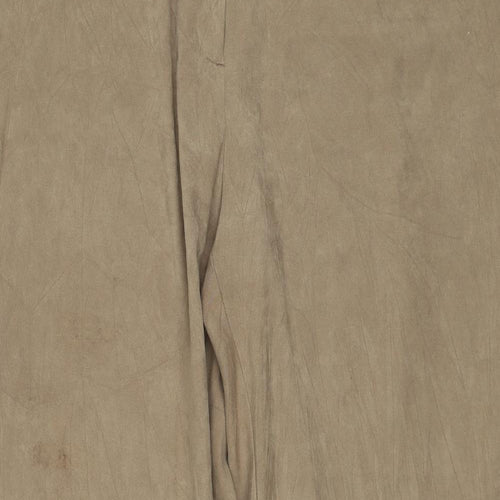 Sarah Hamilton Womens Beige Polyester Trousers Size 16 Regular Zip