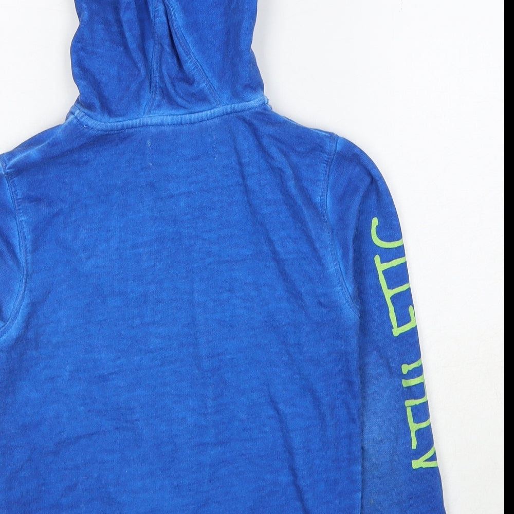 Minoti Boys Blue Cotton Full Zip Hoodie Size 5-6 Years Zip - Newport California