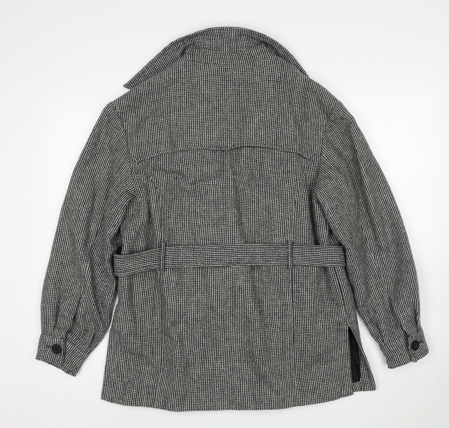 Jordan & Cole Womens Black Geometric Jacket Size M Tie