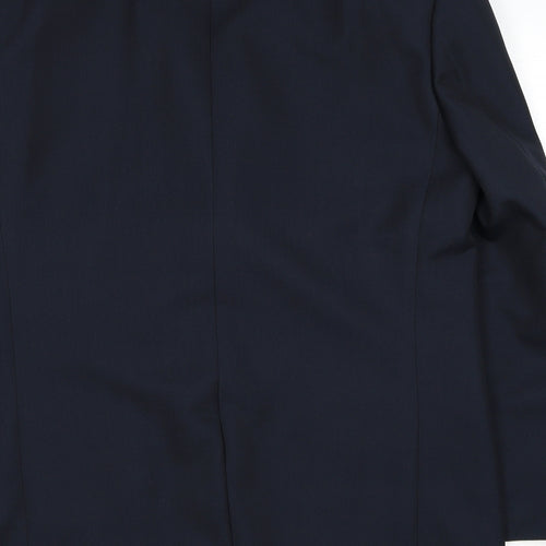 GreenWoods Mens Blue Polyester Jacket Suit Jacket Size 44 Regular