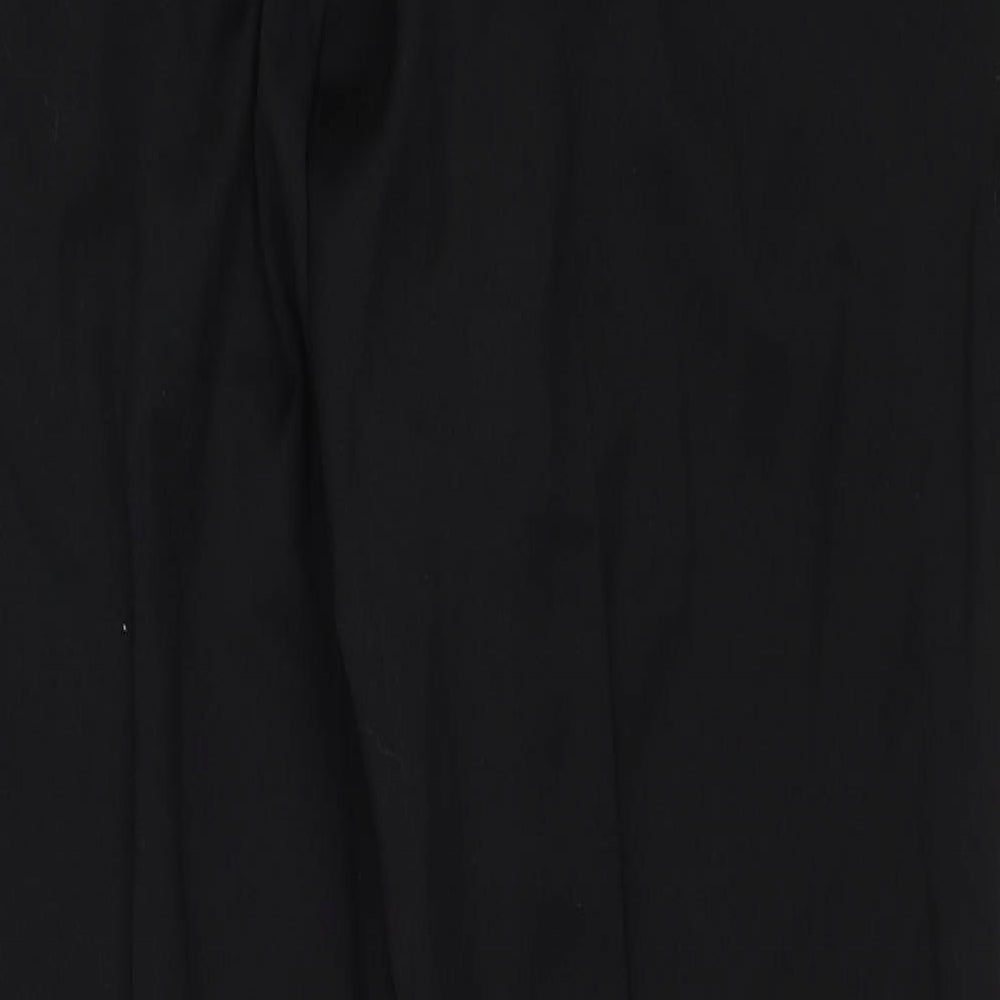 NEXT Mens Black Wool Dress Pants Trousers Size 32 in L33 in Regular Zip