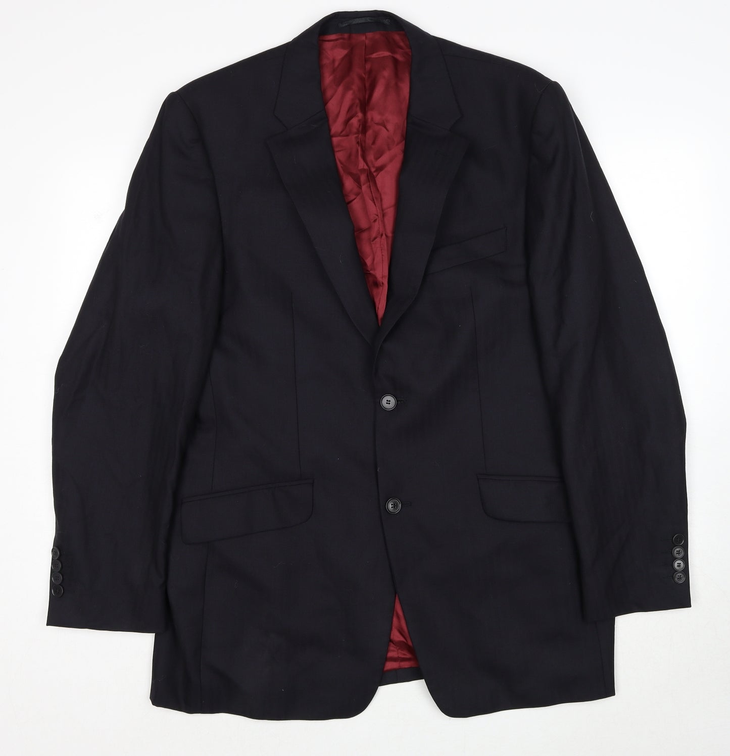 Alfred Brown Mens Black Wool Jacket Suit Jacket Size 42 Regular