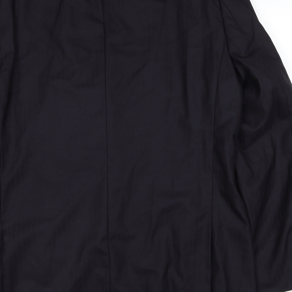 Alfred Brown Mens Black Wool Jacket Suit Jacket Size 42 Regular