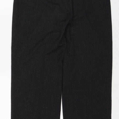 Gerry Weber Womens Black Polyester Trousers Size 12 Regular Zip