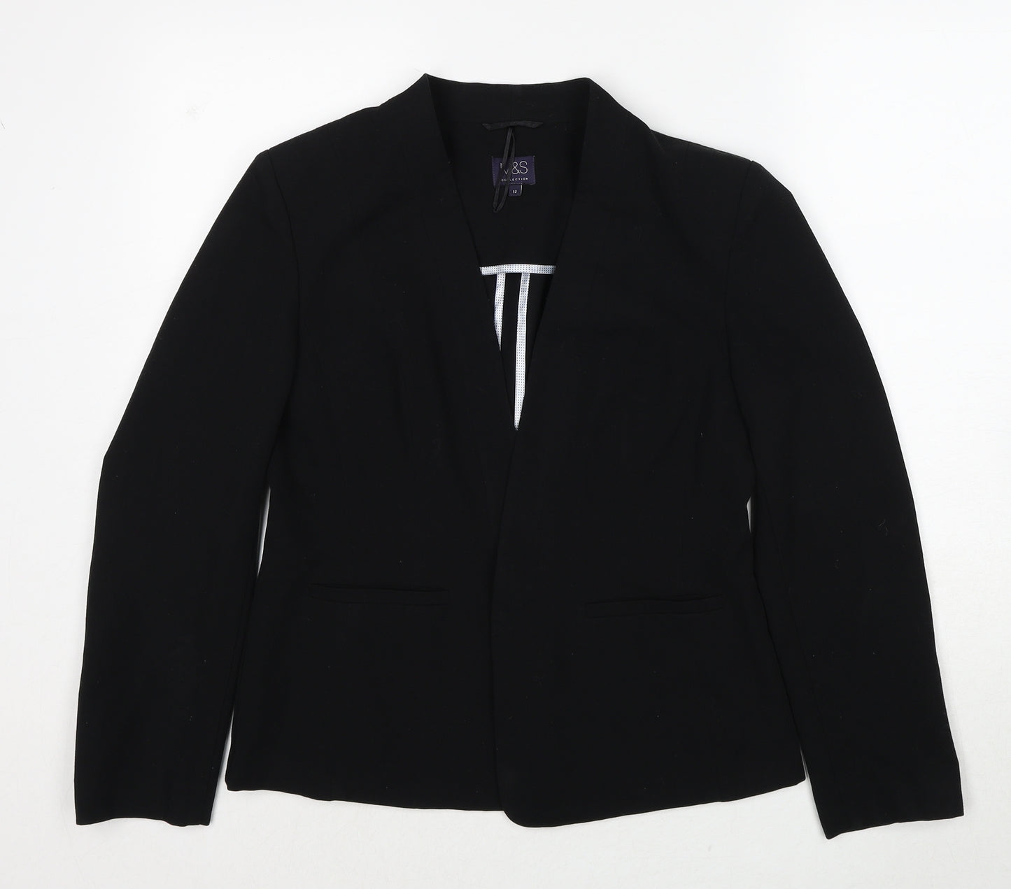 Marks and Spencer Womens Black Jacket Blazer Size 12