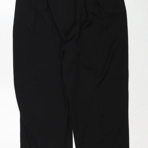 Warehouse Womens Black Polyester Trousers Size 16 Regular Zip