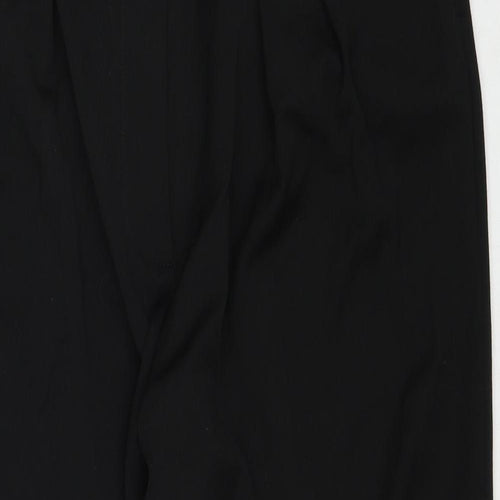 Warehouse Womens Black Polyester Trousers Size 16 Regular Zip