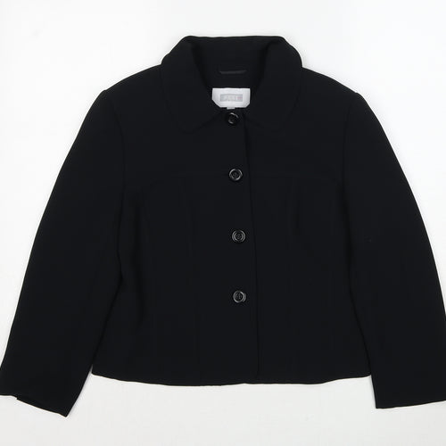 NEXT Womens Black Polyester Jacket Suit Jacket Size 10