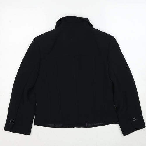 NEXT Womens Black Polyester Jacket Suit Jacket Size 10