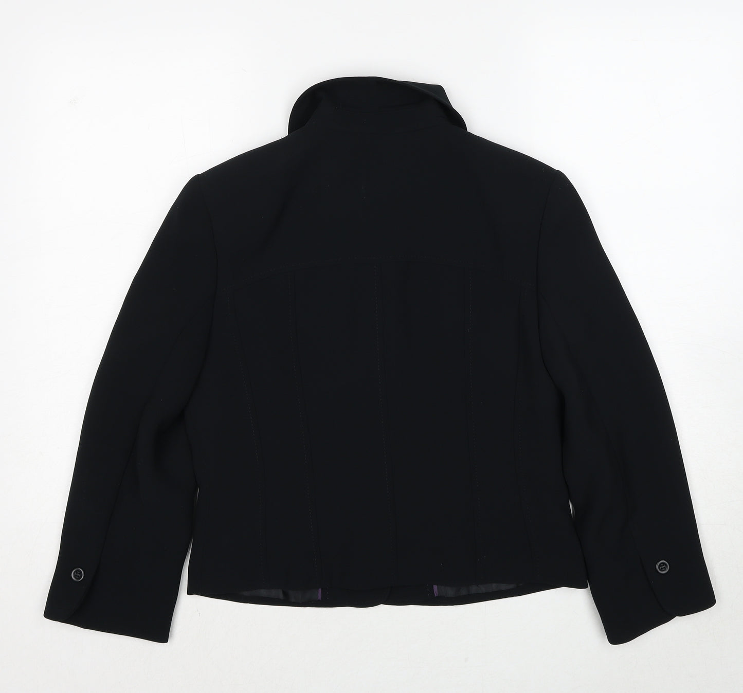 NEXT Womens Black Polyester Jacket Suit Jacket Size 10