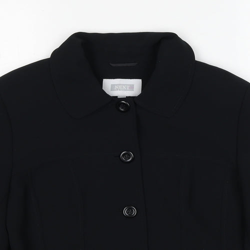 NEXT Womens Black Polyester Jacket Suit Jacket Size 10