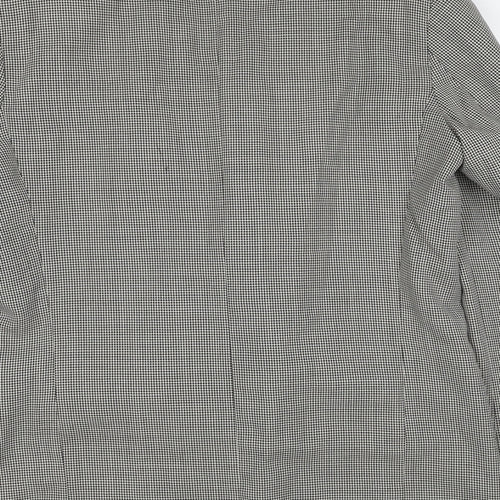JP Careerwear Mens Grey Geometric Polyester Jacket Suit Jacket Size 44 Regular