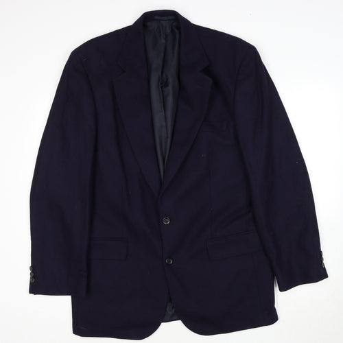 BHS Mens Blue Wool Jacket Suit Jacket Size 40 Regular