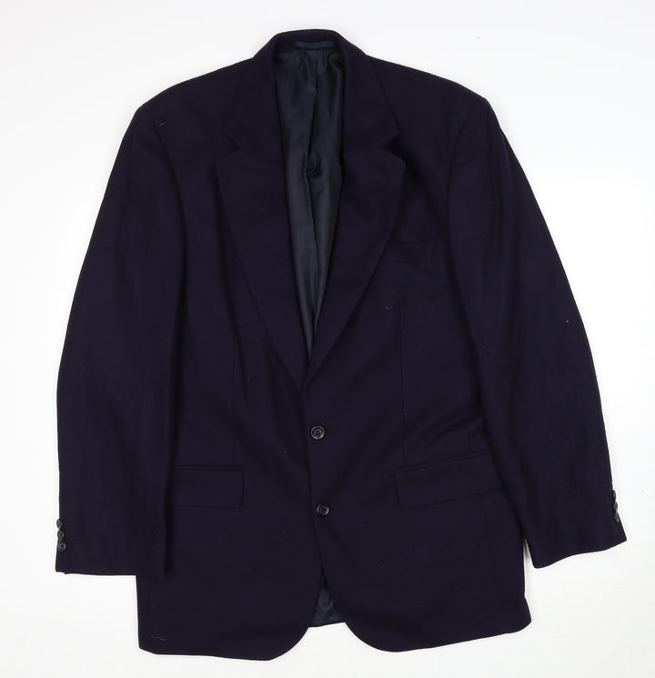 BHS Mens Blue Wool Jacket Suit Jacket Size 40 Regular