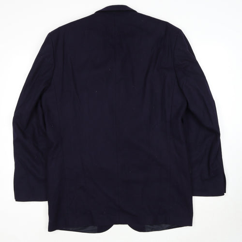 BHS Mens Blue Wool Jacket Suit Jacket Size 40 Regular
