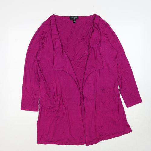 Antthony Womens Purple V-Neck Rayon Cardigan Jumper Size M