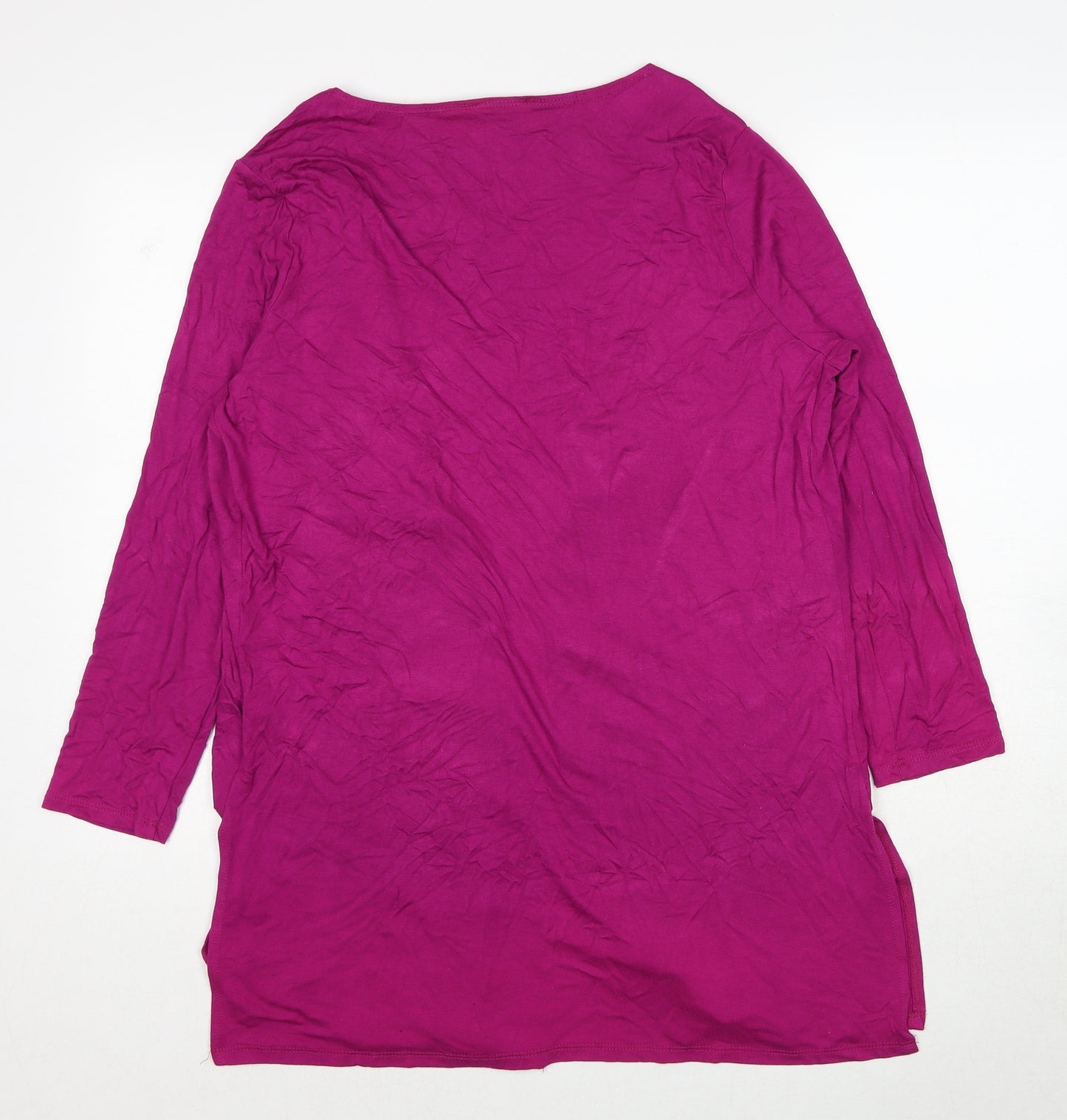 Antthony Womens Purple V-Neck Rayon Cardigan Jumper Size M