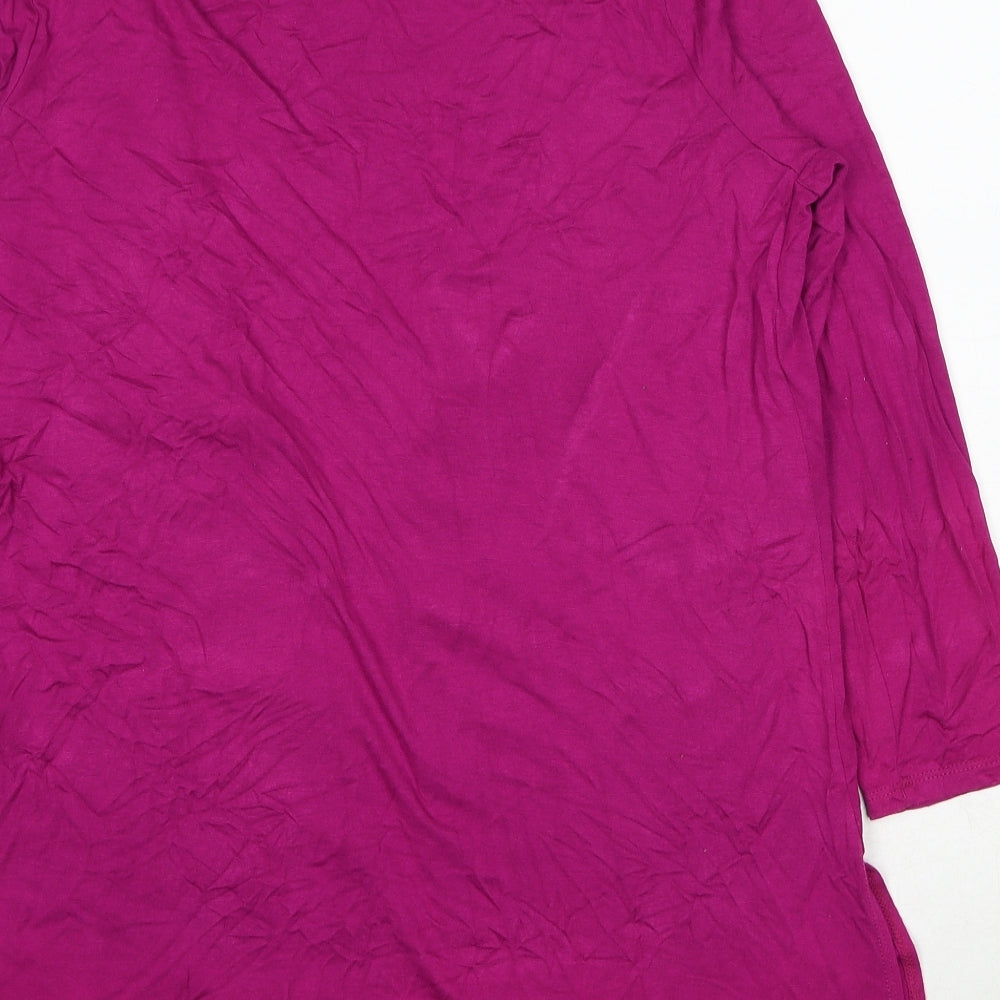 Antthony Womens Purple V-Neck Rayon Cardigan Jumper Size M