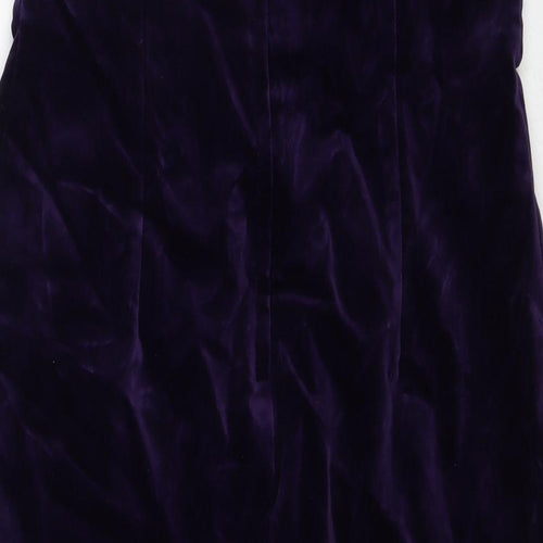 Tharilla Womens Purple Cotton Bodycon Size 14 Sweetheart Zip