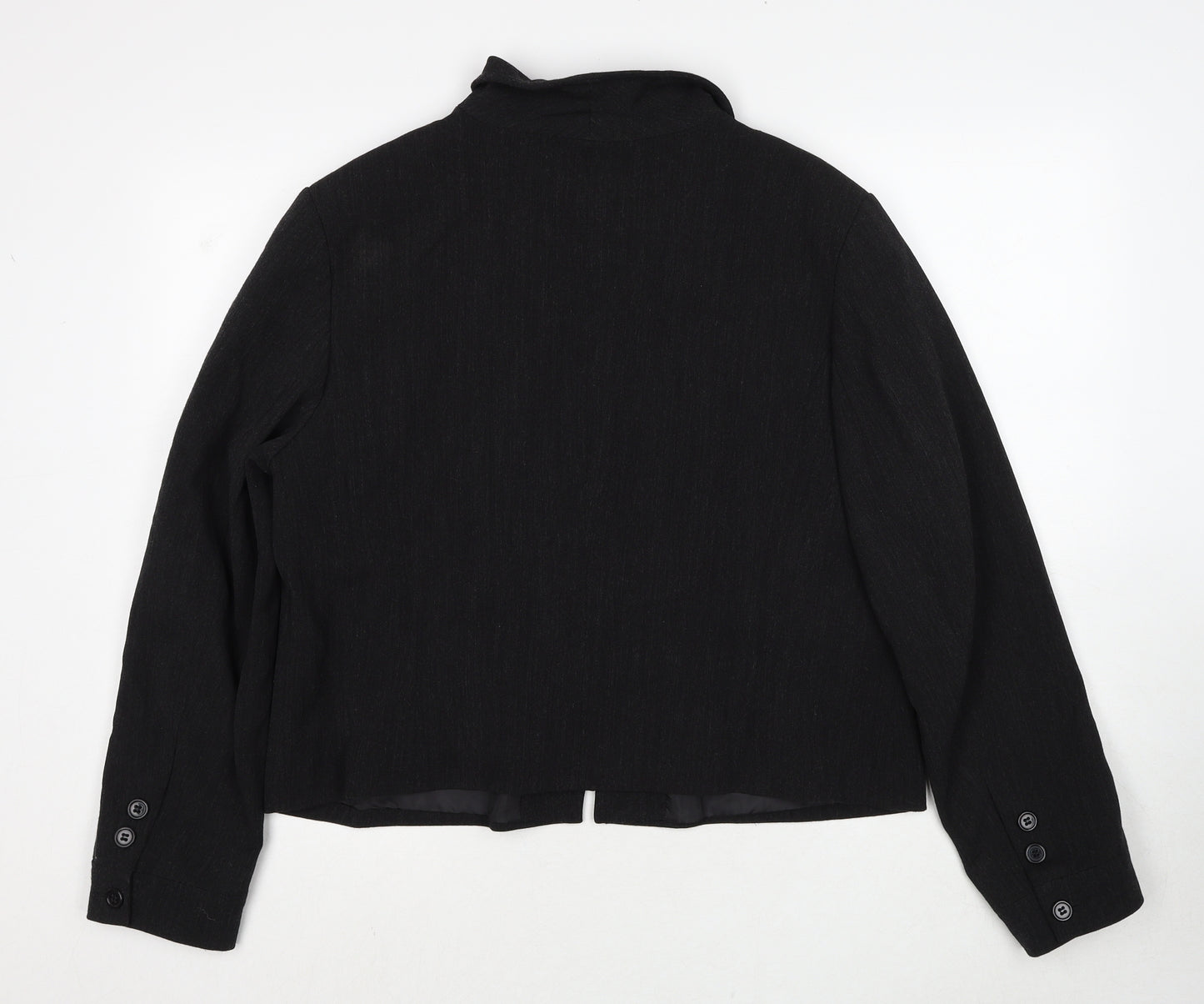 La Strada Womens Black Jacket Size 16 Zip