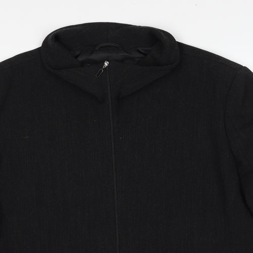 La Strada Womens Black Jacket Size 16 Zip