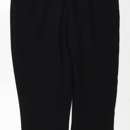 New Look Womens Black Polyester Trousers Size 8 Regular Zip