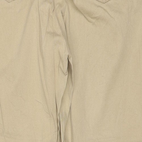 Atelier Womens Beige Cotton Straight Jeans Size 34 in Regular Zip