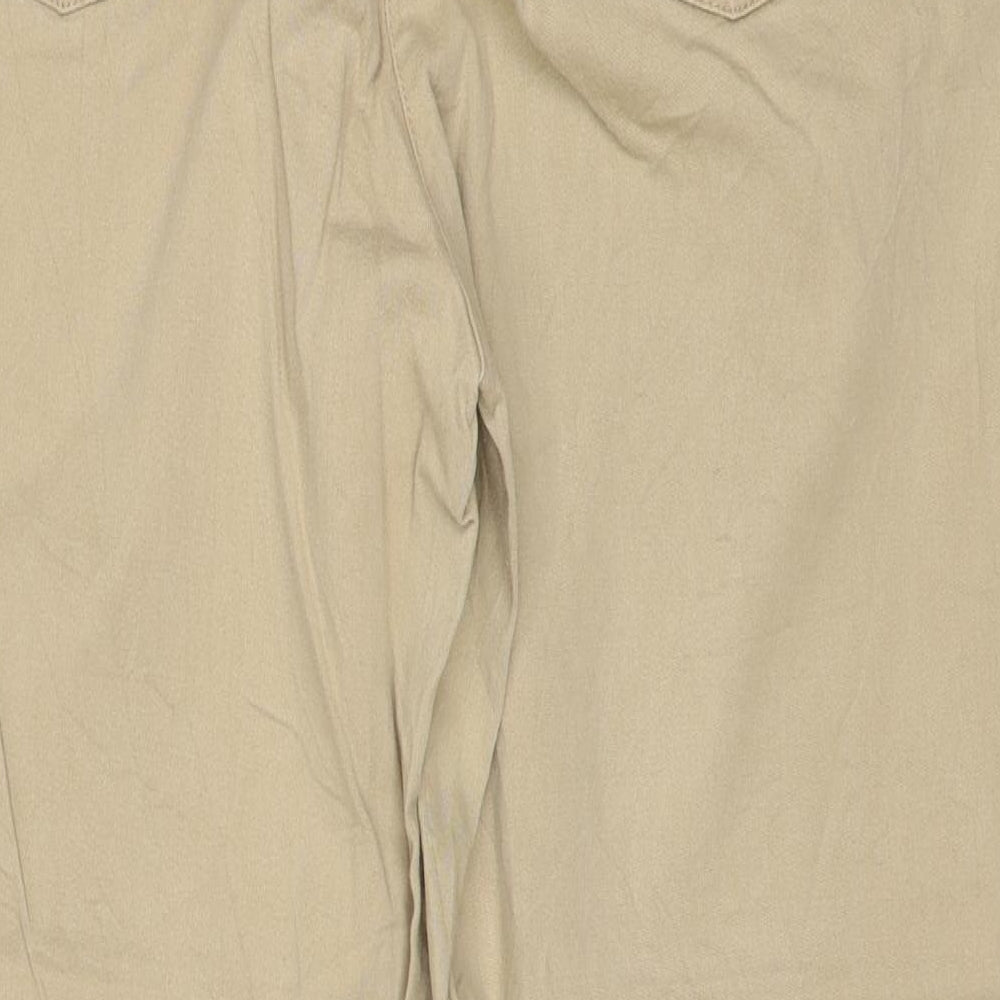 Atelier Womens Beige Cotton Straight Jeans Size 34 in Regular Zip