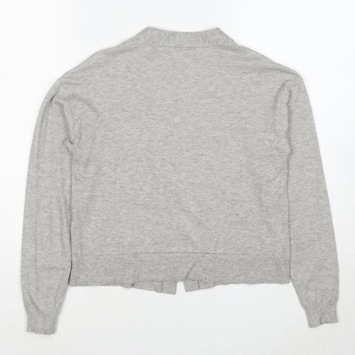 ASOS Womens Grey V-Neck Viscose Cardigan Jumper Size 6