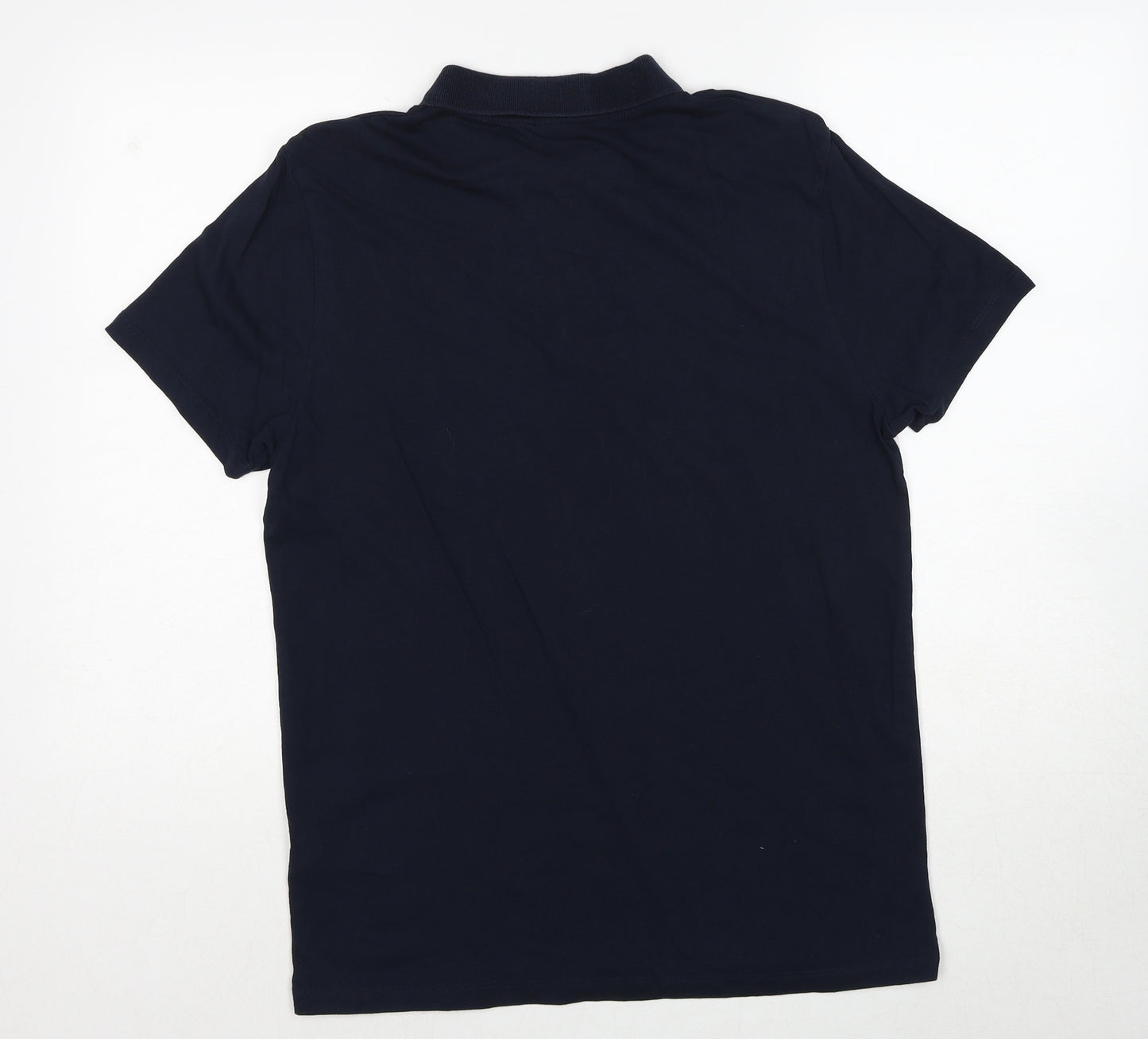 ASOS Mens Blue Striped Cotton Polo Size L Collared Pullover