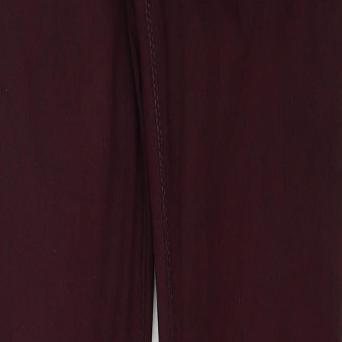 Topshop Womens Red Cotton Skinny Jeans Size 30 in L32 in Regular Zip