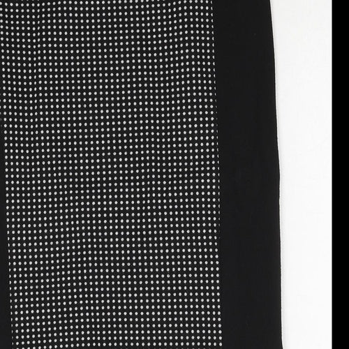 Debenhams Womens Black Polka Dot Polyester Straight & Pencil Skirt Size 10