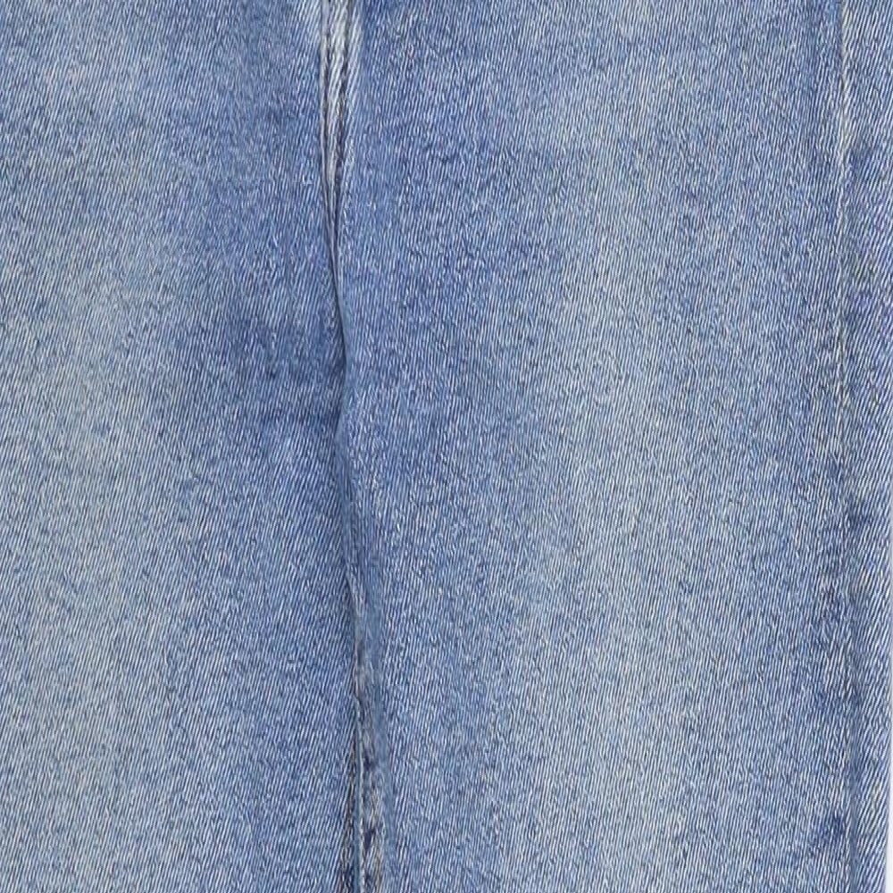 New Look Womens Blue Cotton Skinny Jeans Size 10 Regular Zip