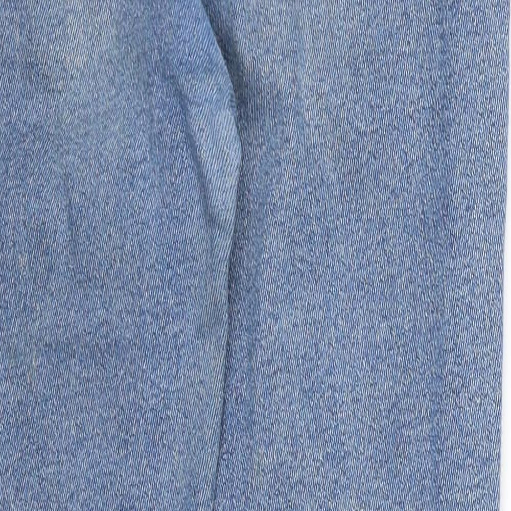 New Look Womens Blue Cotton Skinny Jeans Size 10 Regular Zip