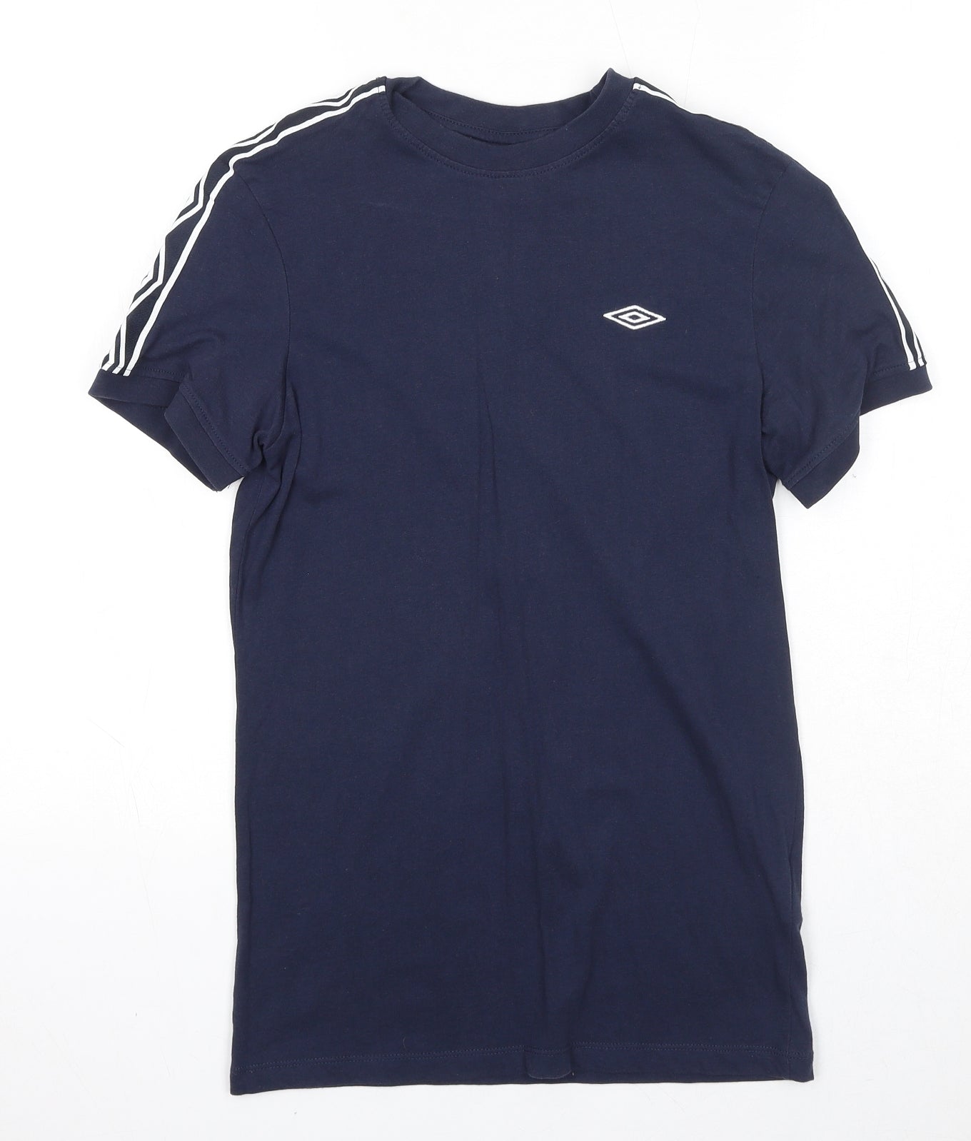Umbro Boys Blue Cotton Pullover T-Shirt Size 11-12 Years Crew Neck Pullover